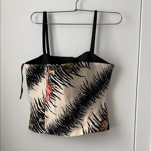 Didier Parakian  vintage Stylish Black and Cream Women's Top size France 40/10